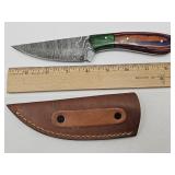Damascus Knife with Sheath