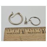 3 Earrings Marked 925 Silver