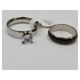 SZ 12 Stainless Steel Ring & SZ 8 Butterfly Ring