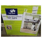 Hands Free Walk Through Pet Gate 30 -44" W 32" H