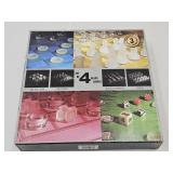 Set of 4 Glass Games