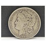 1901 Silver Morgan Dollar Coin