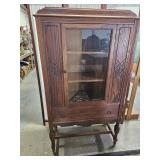 Antique Display China Cabinet 34 x16 x62" high