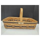 1987 Longaberger JW Gathering Basket 18X11x4.5"