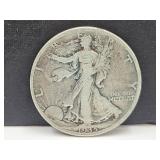 1935 D Silver Walking Liberty Half Dollar Coin