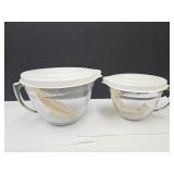 2 Pampered Chef Measuring Batter Bowls 4 C & 8 Cup