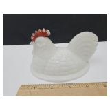 Vintage Hen on a Nest TOP ONLY   4 3/4"