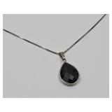 Sterling Silver Black Onyx Necklace  JTV Jewelry