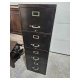 4 Drawer Black File Cabinet
