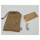 LUNARIA 14K Gold Clasp & Trim Pendant