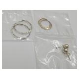 Sterling Silver Diamond Cut Pierced Earring TRIO