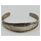 VTG Sterling Silver Native Etched Bracelet