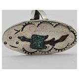 VTG Sterling  Silver Native Ring SZ 9