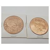 .999 Copper Zombie Rounds One Ounce 2 Rounds