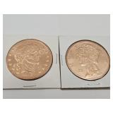 .999 Copper Zombie Rounds One Ounce 2 Rounds