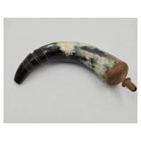 VTG Bull Powder Horn Nice Color 10"