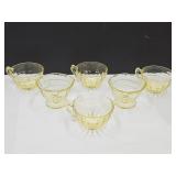 VTG Uranium Anchor Hocking 2 Sherbert 4 cups