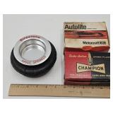 VTG Firestone  Tire Ashtray  , VTG Spark Plugs