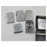 Zippo Lighter Lot & Zippo Tape Measure