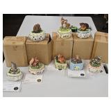 Lot of Pretty Music Boxes, Fawns, Squirrels,w/Box