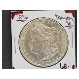 1896  Silver Morgan Dollar Coin