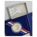 1986 Clad Half Dollar Coin & 76 Charm Pendant