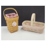 2 Longaberger Baskets 4 & 8"W