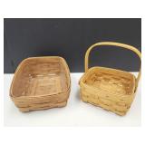 Longaberger Bskts 1992 8 by 3", 2002 2.5 by 5.5"