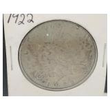 1922 Silver Peace Dollar Coin
