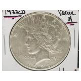 1922 D Silver Peace Dollar Coin