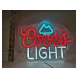 New Coors Light LED Sign 11" x 9"