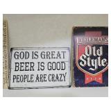 New Beer Metal Signs 8" x12"