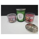 3 NEW Scented Candles Sugared Berries,Apple+