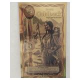 1/2 Idaho Goldback 1/2000th Oz 24K Gold