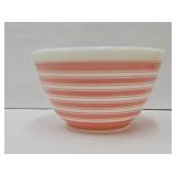 Vintage  Pink & White Pyrex Bowl #401
