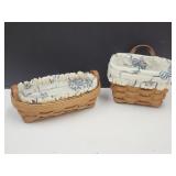 2 Longaberger Baskets 5.5 to 7" Wide