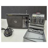 Drill Bit Set & Portable Radio