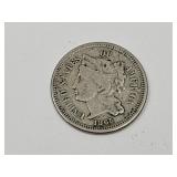 1865     3 Cent Nickel Coin