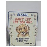 Metal Dog Sign 12"x15"