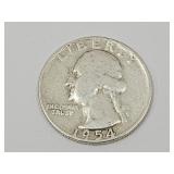 1954 Silver Washington Quarter Coin