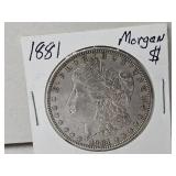 1881 Silver Morgan Dollar Coin