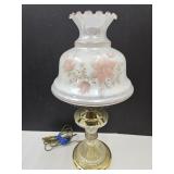 Table Top Lamp w/Glass Globe 22"h