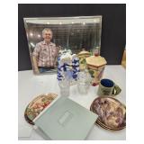 Wall Mirror 18"x24" Collector Plates, & Angel Jar+