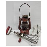 Red Winged  Wheel Lantern 7", Halt PT Ball +