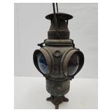 Antique Railroad Adlake Lamp  4 Way Light