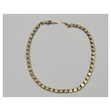 14K Gold Bracelet with Hearts 7"  h