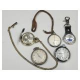 Lot Pocket Watches - Westclox, Ingram, Banner, +