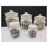 Lot of  Goebel Hummel Canisters Switzerland 5 -9"