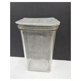 Vintage Glass Mail Box w Metal Lid
