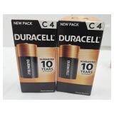 New Duracell Batteries  C4 Total of 8 Batteries